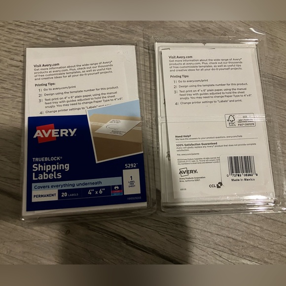 Avery Trueblock Permanent Shipping Labels - Picture 3 of 4